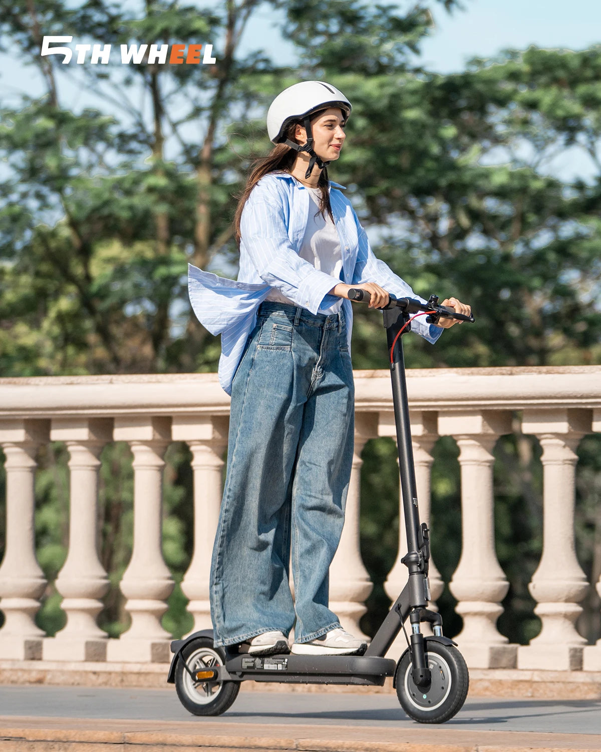 5TH WHEEL ES14 （ABE)Adult E-Scooter 400W Motor 48V 7.5AH Battery City Electric Scooter 10" Solid Tires Foldable EScooter.