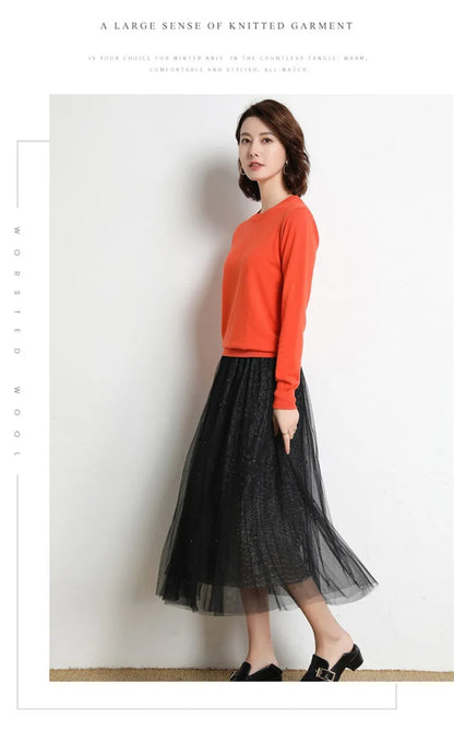 22 farben Herbst und Winter Kaschmir Pullover Frauen Pullover Oansatz Pull Femme Lange Hülse Frauen Casual Lose Pullover Pullover