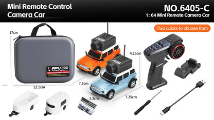 WLtoys 1/64 Mini RC Car with 720P FPV Camera Wifi APP Control 2.4G Reomte Contorl Racing Vehicle Toy for Children 6405 6406