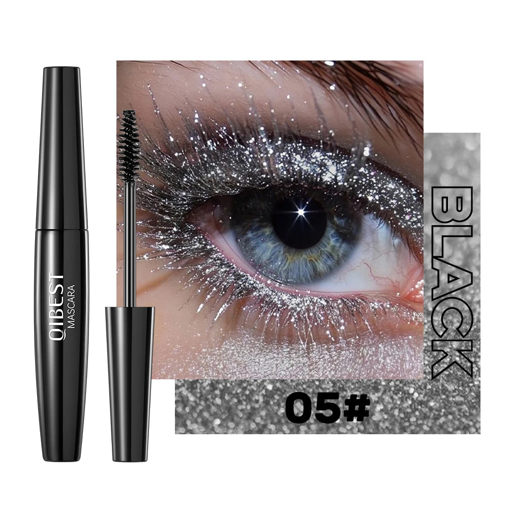 5 Colors Diamond Shimmering Mascara Long Lasting Makeup 3D Volume Eyelashes Curling Glitter Mascara Eye Lash Female Cosmetic