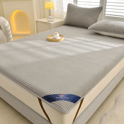 1pc Striped Waterproof Mattress Protector, Comfortable Mattress Cover, Soft and Breathable  for Single/Double Beds.