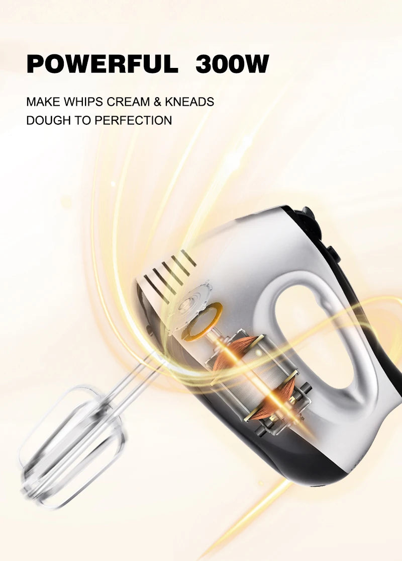 Hand Mixer 220V Blender 300W Electric Food Processor 3 in 1 Mixer Kitchen Appliances Machine Mixer for Baking.