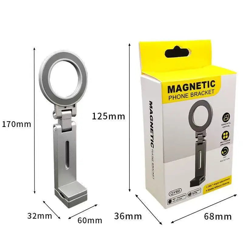 Universal Magnetic Phone Holder Travel Essentials Multi-axis Rotation Hands-Free Airplane Phone Mount Desktop Clip for Phone.