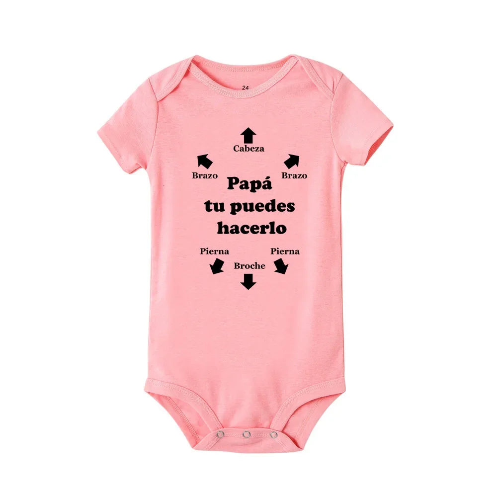 Papa Tu Es Le Meilleur Baby Body Niedlicher Sommer Baby Strampler Body Jungen Mädchen Kleidung Outfits Babykleidung Vatertagsgeschenk.