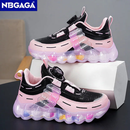 New Anti-skid Leather Kids Sneakers for 5-16Years Girls Casual Walking Footwear Non Slip Children Boys Sport Running Sneaker.