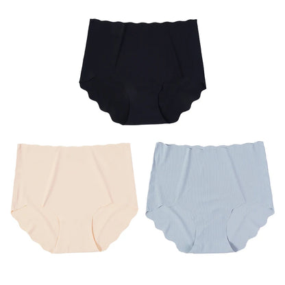 3Pcs/set Invisible Panties Women Seamless Briefs Female Underpants Ultra-thin Underwear High Rise Panties Solid Comfy Lingerie.