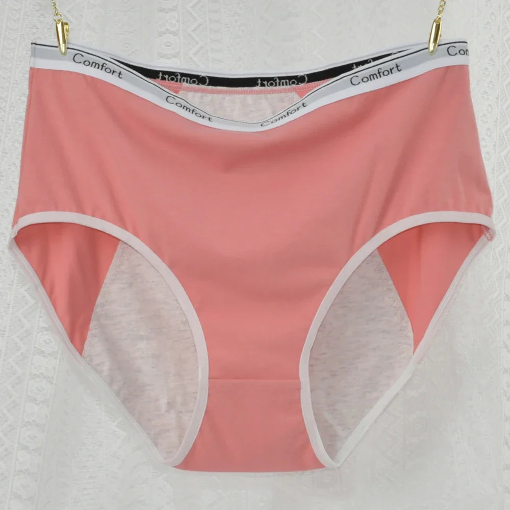 ‌1pc Women's Maternity Menstrual Panties Anti-Side Leakage High Waist Cotton Physiological Period Underwear for Ladies‌ 40-100kg