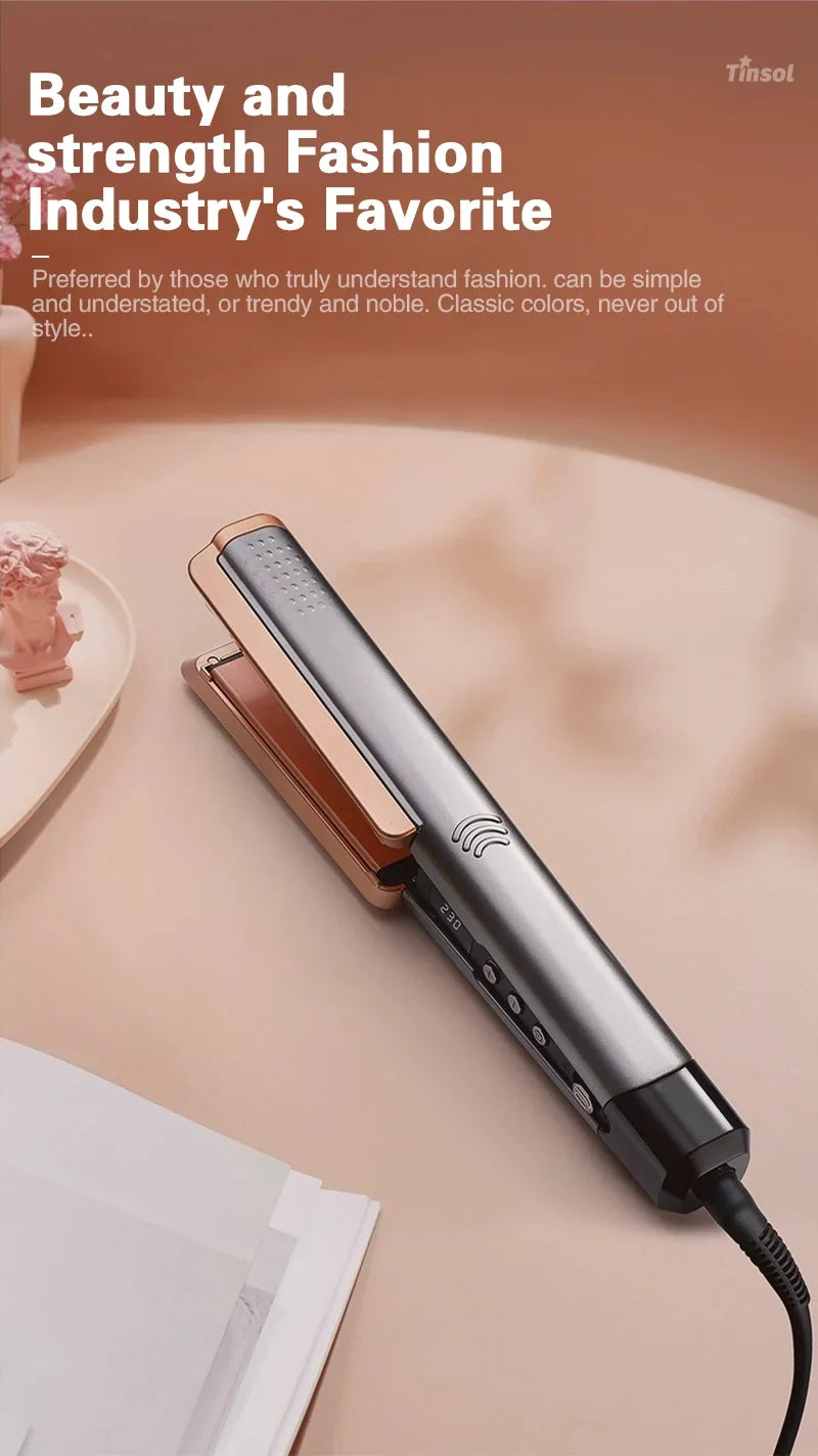 2 in 1 Hair Straightener Curling Ionizer with LCD Wide PanelProfessional Ceramic Hair Straightener with adjustable temperature.