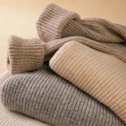 Rollkragenpullover für Damen im Herbst, gestrickt, weiche Pullover, Pullover, grundlegende weiche Pullover für Damen, 2026, Herbst und Winter.