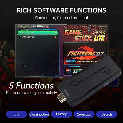 M8 4K TV Game Stick Video Game Console Built-in 40000 Games Wireless Gamepads Controller TV Retro Handheld Game Player for PS1.