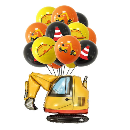 Technische Fahrzeuge Luftballons Bau Party Dekorationen Bagger Ballon Geburtstag Baby Dusche Party Ballon Dekor Liefert.