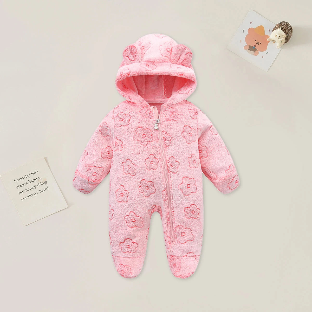 AYNIGIELL 0-12M Cartoon Neugeborenen Body Warme RompersSoft Neugeborenen Baby Kleidung Flanell Herbst Winter Baby Jungen Mädchen Overall.
