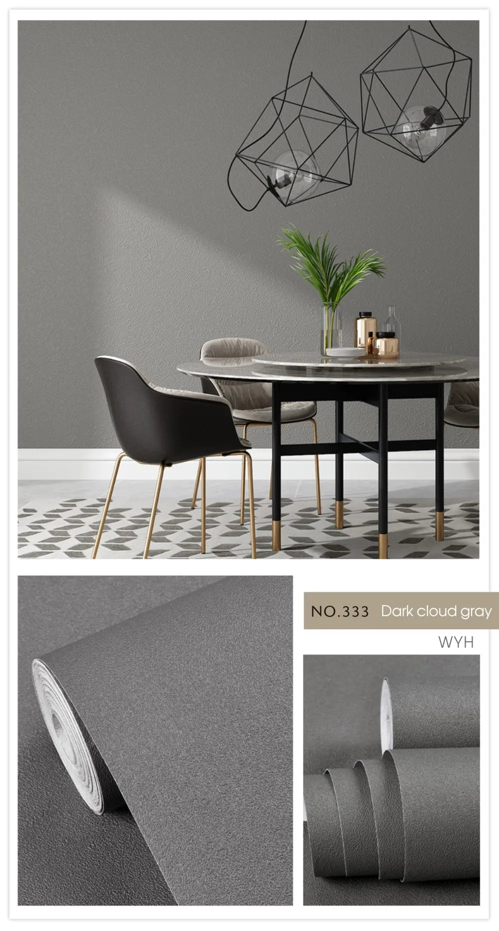 Einfarbige Schlafzimmer Tapete einfarbig PVC wasserdicht selbst klebend Vinyl Kontakt papier Kleider schrank dekorative Wanda uf kleber