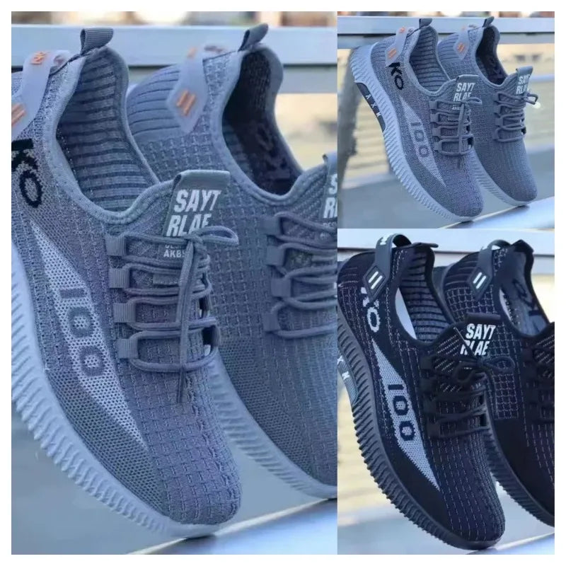 Men Shoes Sneakers Casual Shoes Breathable Mesh Comfortable Fashion Shoes Trendy Casual Shoes Student Sports Shoes Mesh.