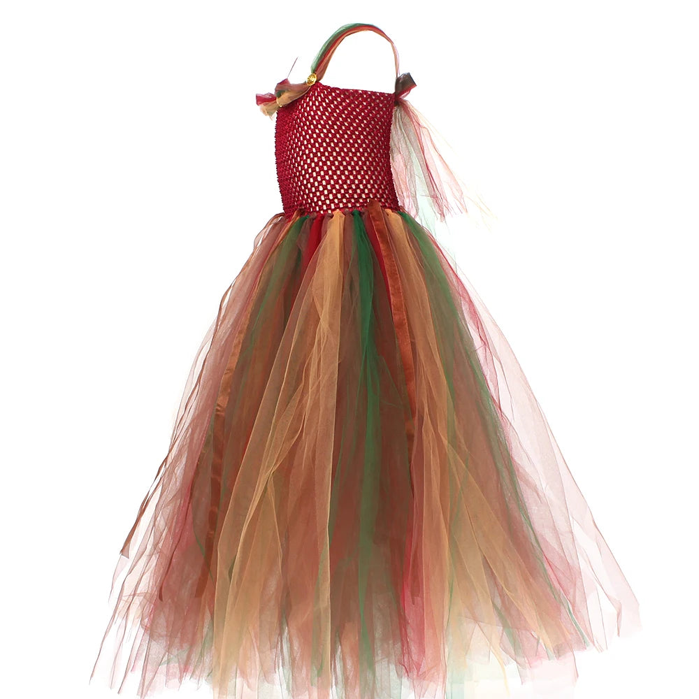 Wald Fee Prinzessin Kostüm für Halloween Geburtstag Party Phantasie Kleid Herbst Kinder Woodland Nymph Pixie Kleid Tutu Kleid Flügel
