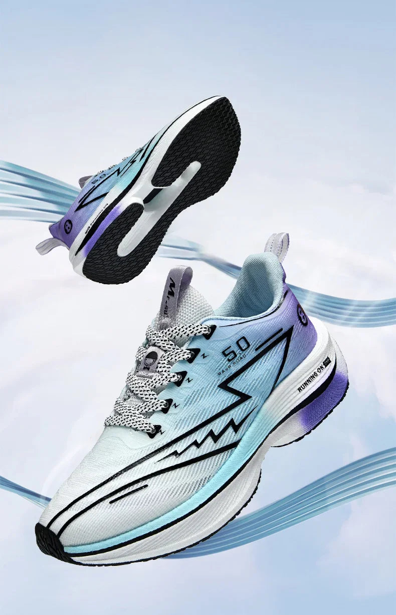 Men Sport Shoes Professional Cushioned Carbon Plate Running Shoes Breathable Lace-up Casual Sneakers Marathon Athletic Footwear.