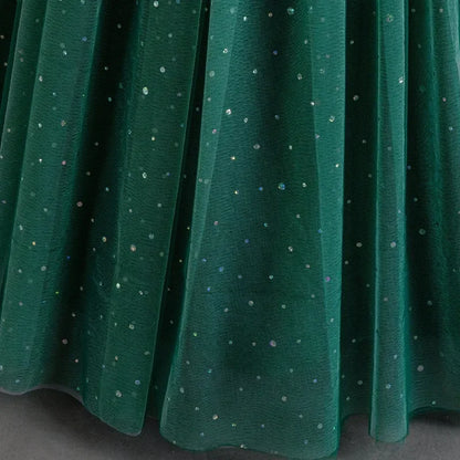 Mädchen Abschlussfeier Bankett Stickerei Paillettenkleid Hochzeitskleid Party Blumenkind Performance und bodenlanges Kleid.