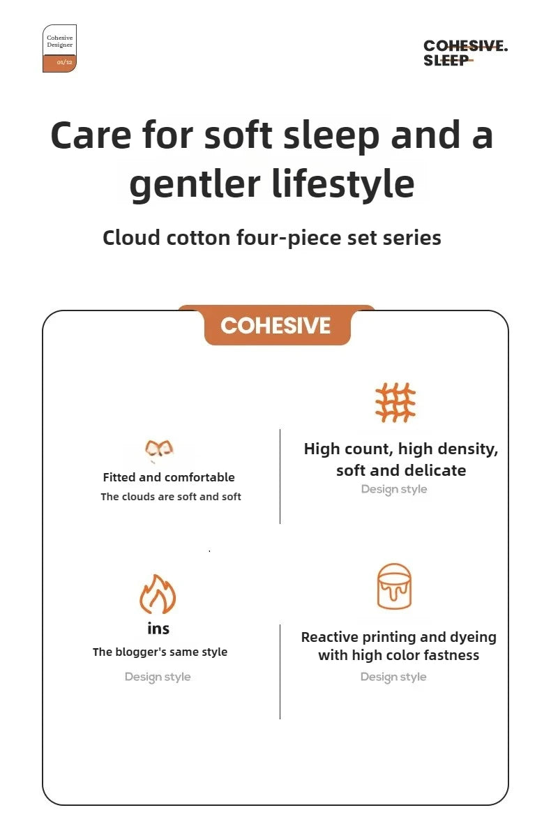 2025 new class A can sleep naked washed cotton solid color sheets student dormitory simple double-spell four-piece bedding.