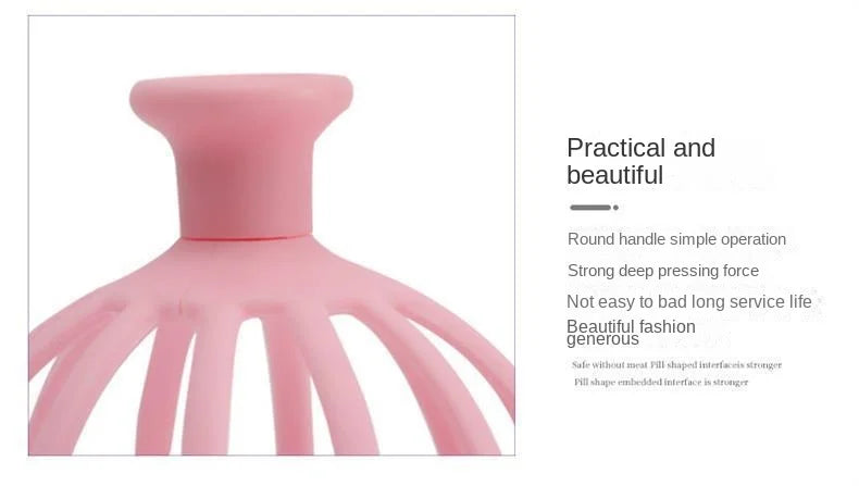 Head Massager Neck Massage Octopus Scalp Stress Relax 12 Antennae Massage Head Meridian Comb Point Pressing Head Artifact