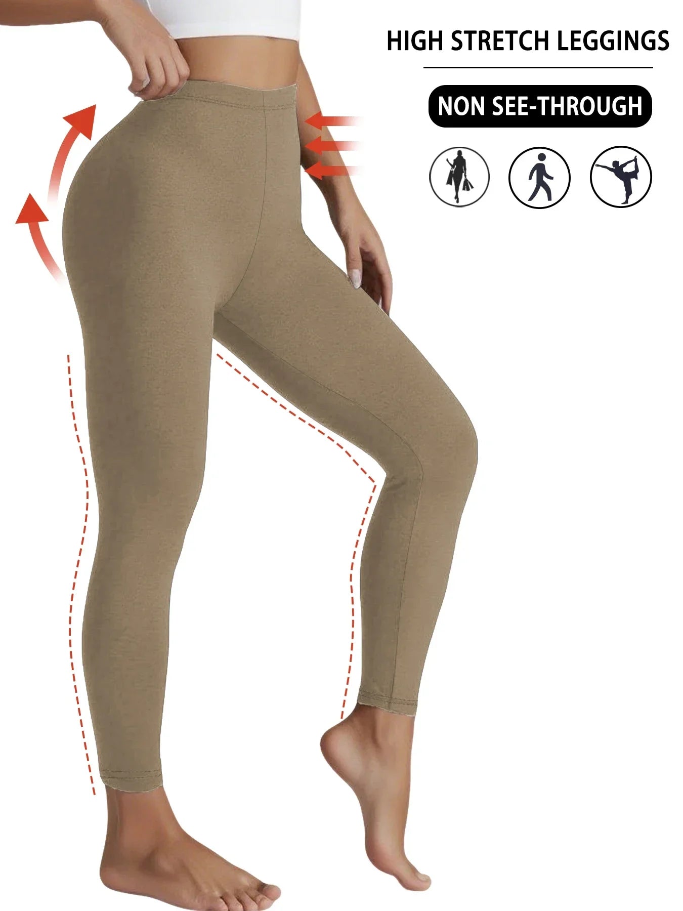 Superweiche, mit Fleece gefütterte Leggings für Damen, Workout, Yoga, Laufen, Thermo-Warmhose für kalten Winter.