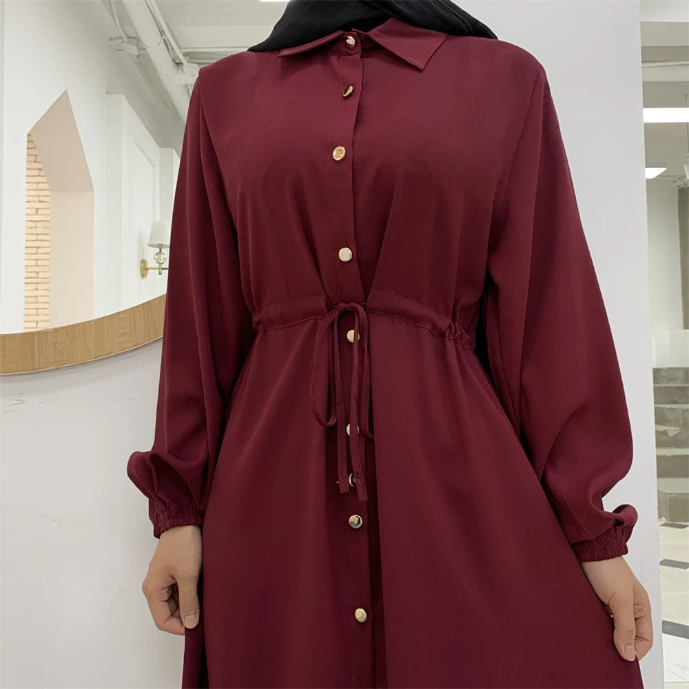 Ramadan Eid Red Abaya Damen Dubai Islamic Women Muslim Modest Dresses Kebaya Kaftan Robe Musulmanes Femme Vestidos Para Mujer.