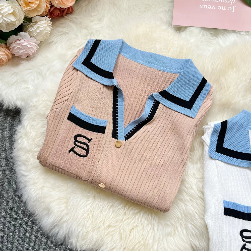 YuooMuoo 2023 Neue Sommer Frauen Gestrickte Lange Kleid Elegante Stickerei Dünne Elastische Bodycon Pullover Kleid Büro Dame Vestidos.