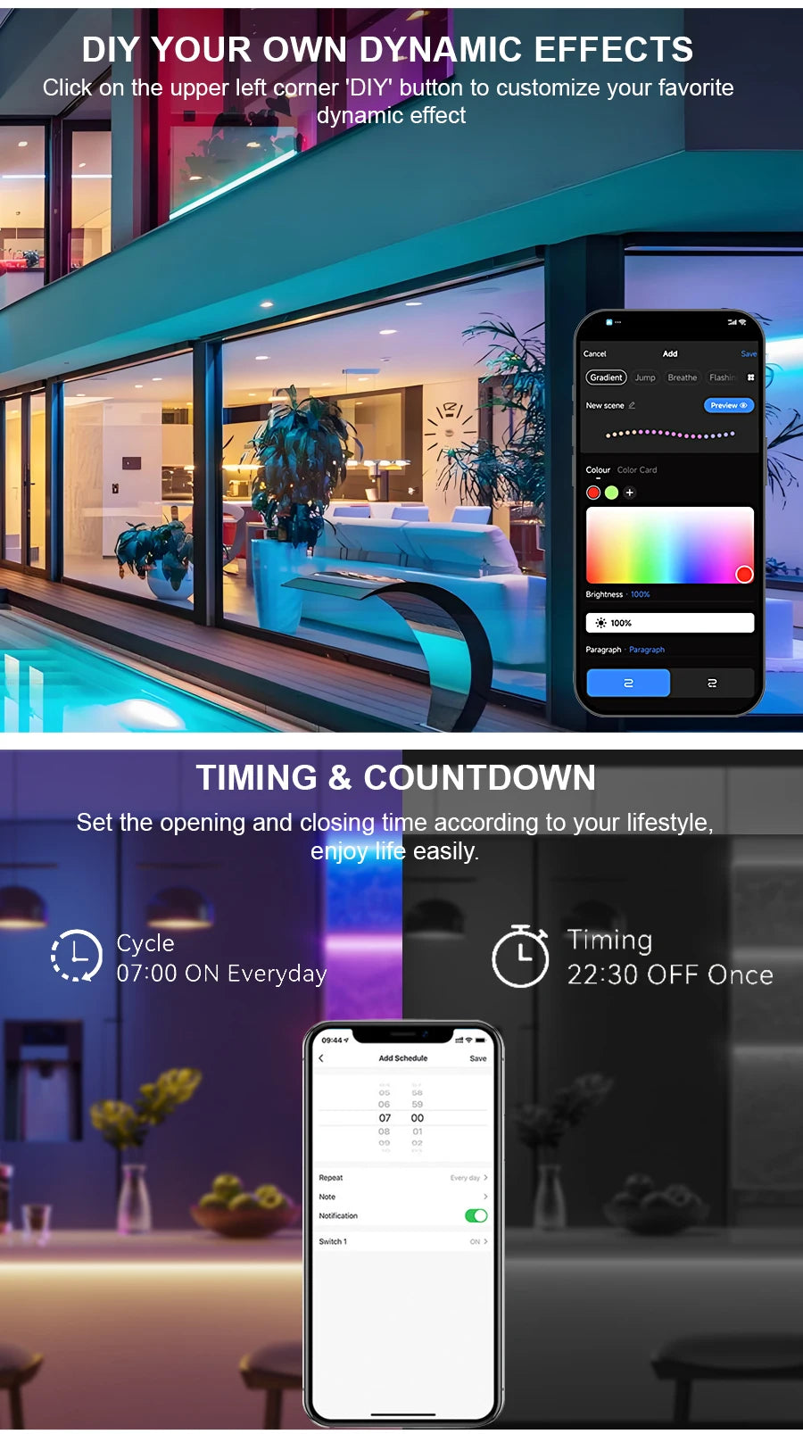 1-25M RGB Addressable COB LED Strip Light 24V WS2811 Pixel LED Strip Tuya WiFi RGBIC LED Ribbon Light Kit For TV Room decoration