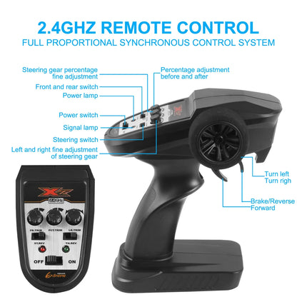 WLtoys  F21A 1:10 80KM/H RC Car 4WD 2.4G Metal Undercarriage Brushless Motor Remote Control High Speed Drift Monster Truck Toy