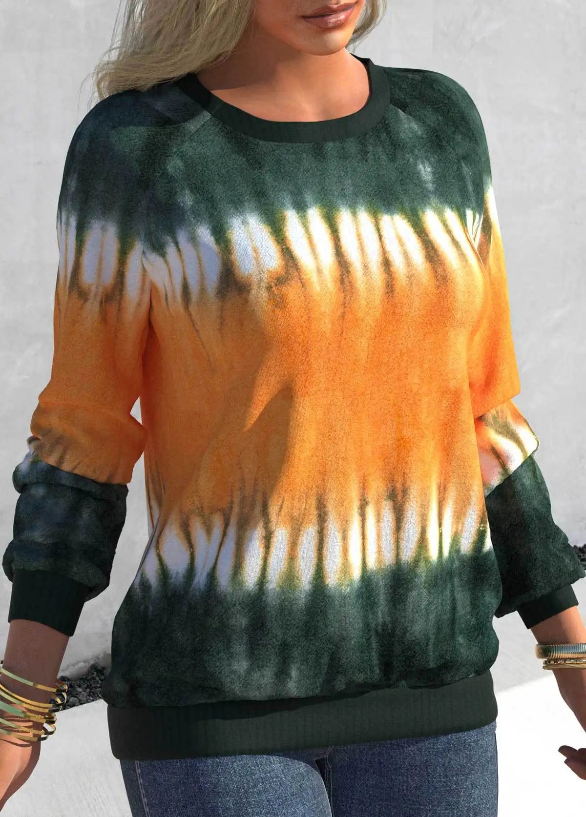 Pullovers Casual Sweatshirts For Women Tie Dyed Tops Autumn Fashion Streetwear y2k Clothes Ropa de Mujer Sudaderas