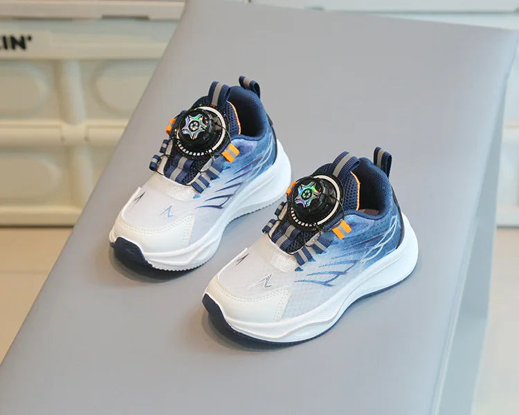 Tenis Child Shoe Casual Sneaker for Boy Kid Shoe for Girl Rotating Buttons Running Shoe for Girl Soft Sole Mesh Braeathable Shoe.