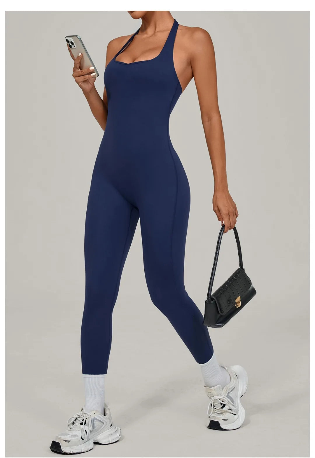 Yoga Jumpsuit Sports Fitness Peach Hip Halter Neck Backless Pants Bodysuit Outdoor Dance Jumpsuit Tight Yoga Wear for Women