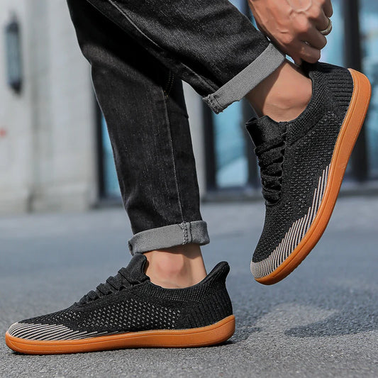 Sommer Breite Schuhe Männer Barfuß Breite Kappe Weichen Sohlen Outdoor Jogging Lace Up Casual Sneaker Atmungsaktive Laufschuhe Tenis Jeans.