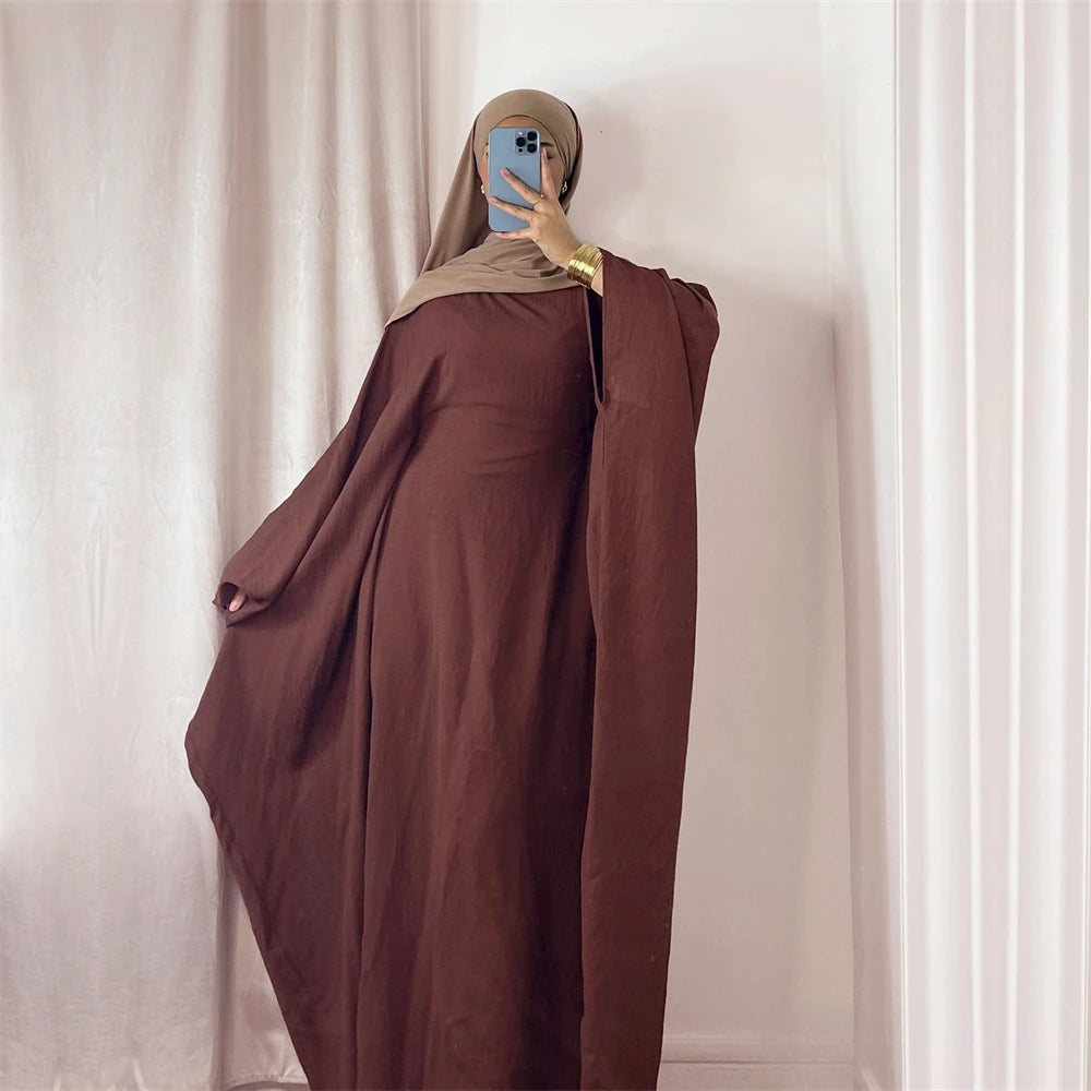 Ramadan Eid Cotton Linen Abaya Turkey Islam Muslim Maxi Dress Prayer Clothes Women Kaftan Kebaya Caftan Robe Femme Musulmane.