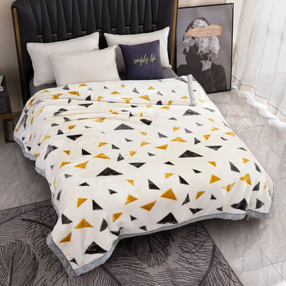 150x200cm Raschel Blanket Thick Double-layer Soft Plush Quilt Double Sided Velvet Winter Dormitory Office Sofa Warm Bed Sheet