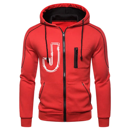 Men's Clothing Casual High Quality Autumn Winter Outdoors Hoodie Daily Jogging Sports Single Piece Zipper Jacket and Sport Pants.