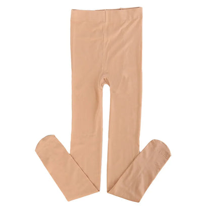 2024 Winter Woman Pantyhose 120D Translucent Wool Sock Pants Stocking Fleece Lined Tights Thermal Pants Legging Fake Pantyhose