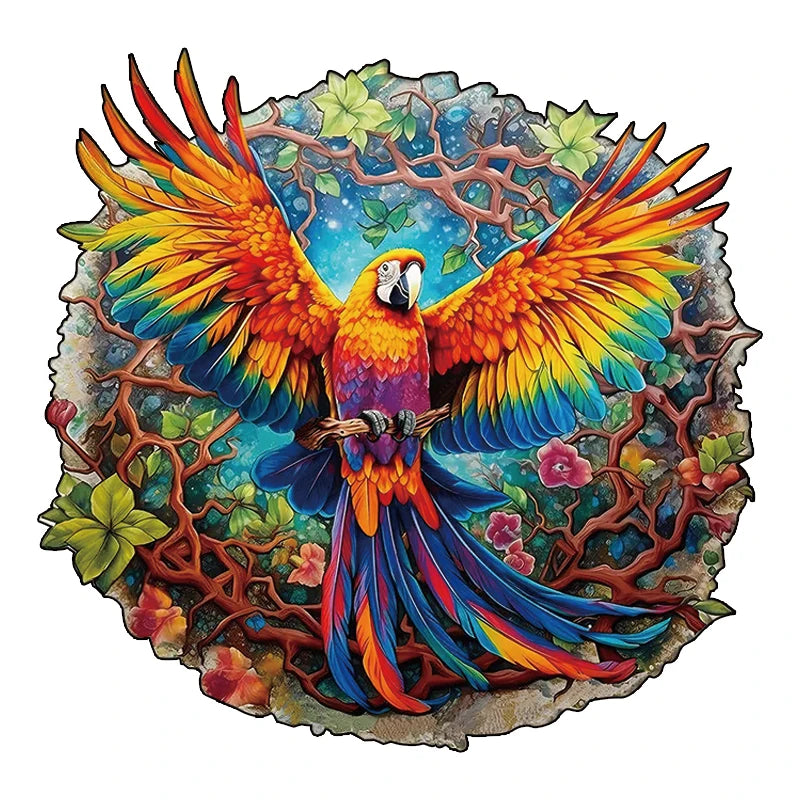 Irregular Shaped Wooden Animal Puzzle DIY Puzzle Party Games Educational Gift for Kids Holiday Gift Intelligent Cat Wood Jigsaw.