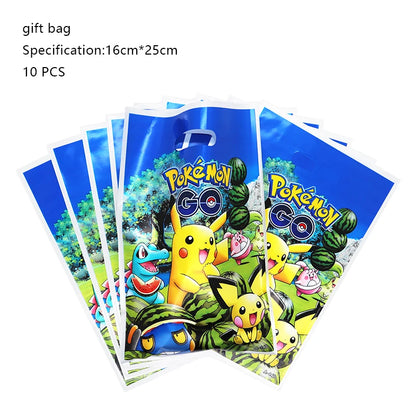 Pokemon Geburtstag Party Dekoration Neue Ligntning Pikachu Ballon Kid Event Liefert Einweg Geschirr Banner Hintergrund Platte