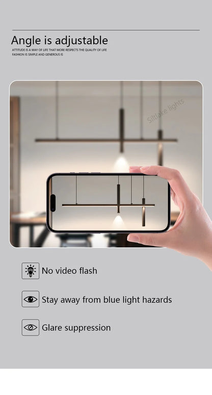 Neue Restaurant Kronleuchter moderne einfache Esszimmer Tisch Bar Lichter lange Streifen Scheinwerfer kreative Designer Pendelleuchten.