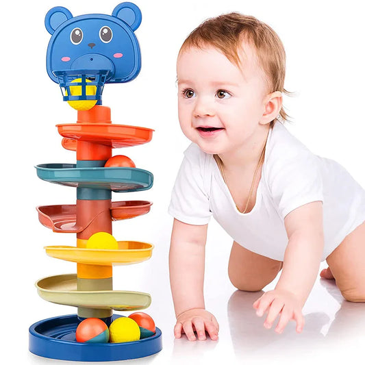 Montessori Rolling Ball Development Game Baby Ball Toy Educational Toys Montessori Activity Stacking Toys For Babies 1 2 3 Years.
