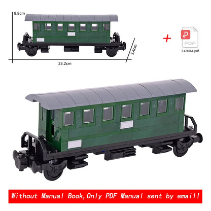 MOC City Creative Idea Train Brake Classic Auto Building Classic Auto Blocks Bricks Assembled DIY Toys.