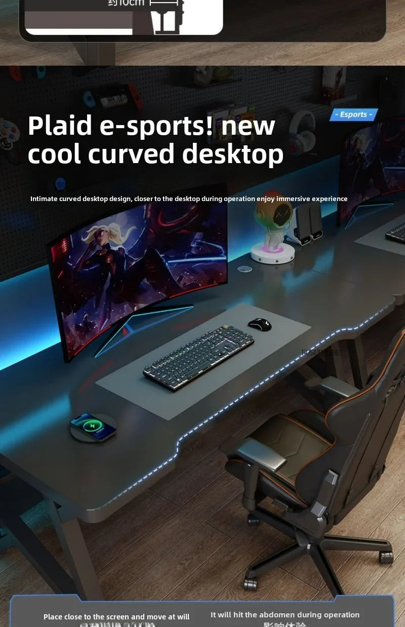 Moderne Doppel Computer Schreibtische Hause Desktop E-sport Gaming Tisch Schlafzimmer Einfache Schreibtisch Student Studie Tische Büro Möbel EE