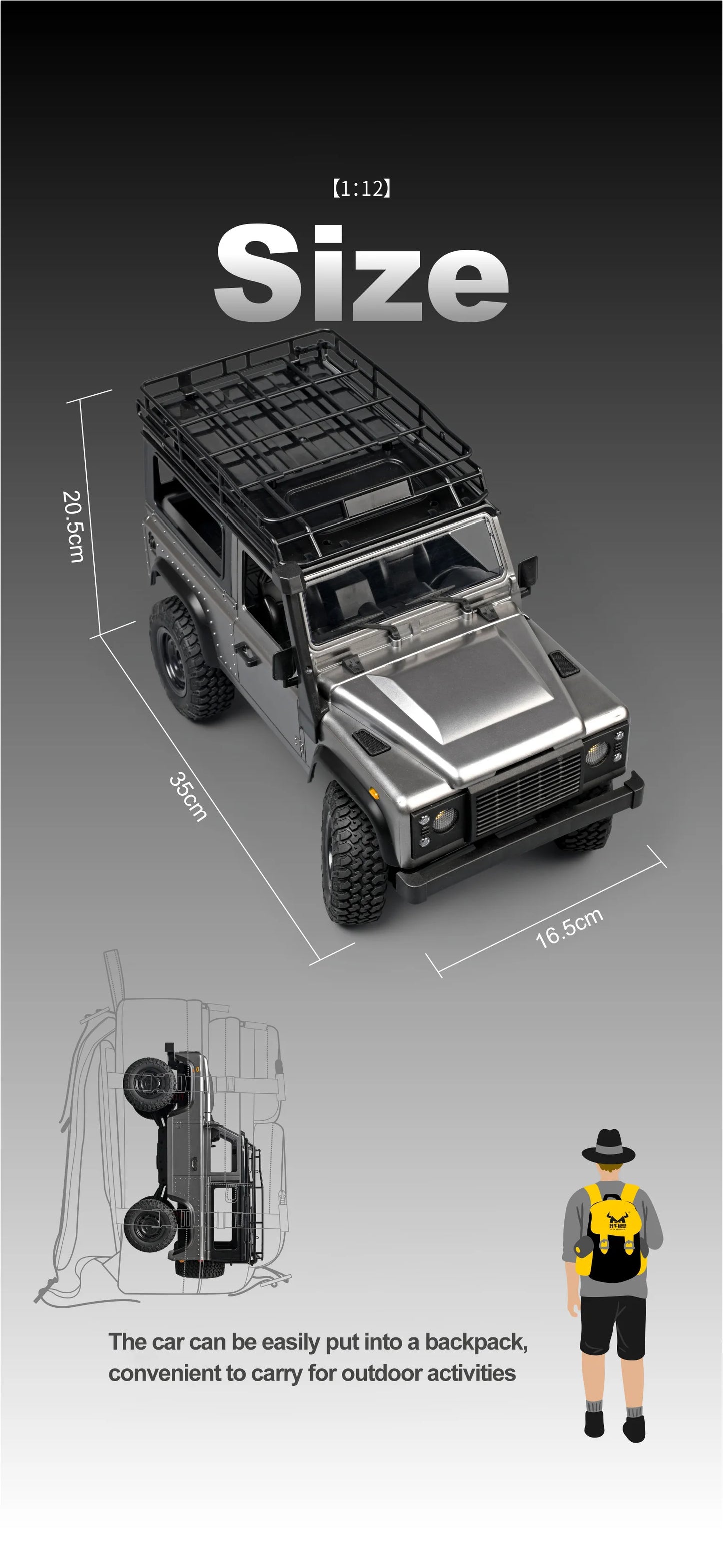 1/12 MN99s Rc Car MN Model 2.4G RTR Remote Control 4WD Off-road Climbing Crawler Defender Pickup Truck Toys for Children.