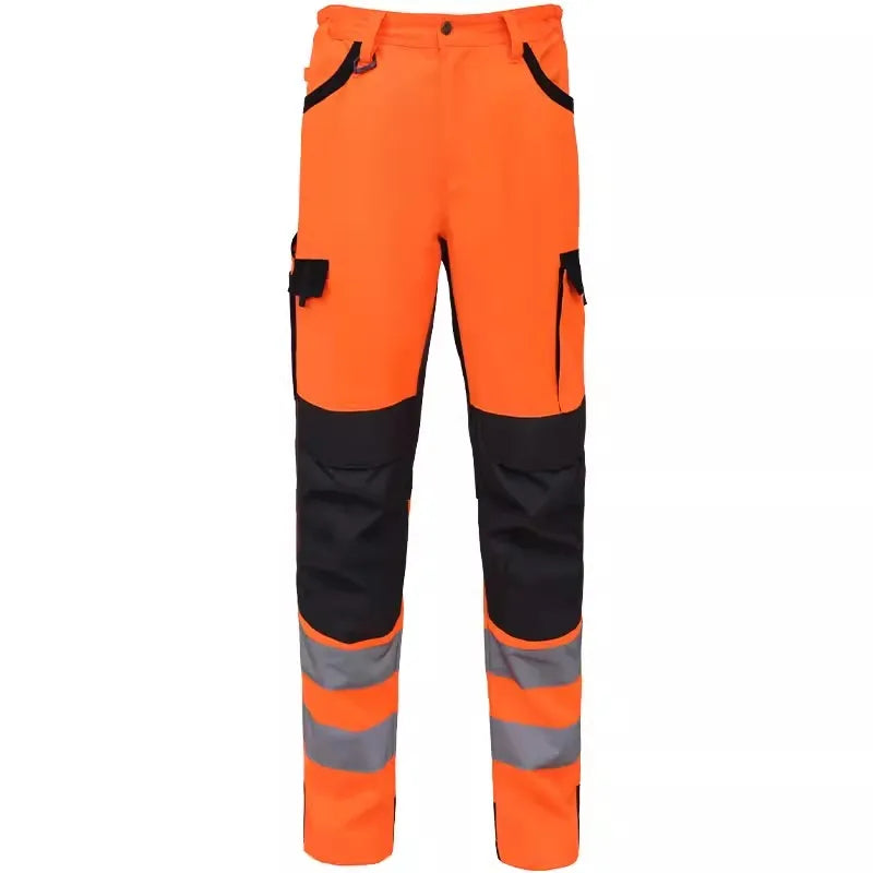 High Visibility Workwear Winter Clothes Hi Vis Suit Reflective Jacket Waterproof Winter and Pockets Reflective Work Pants Set