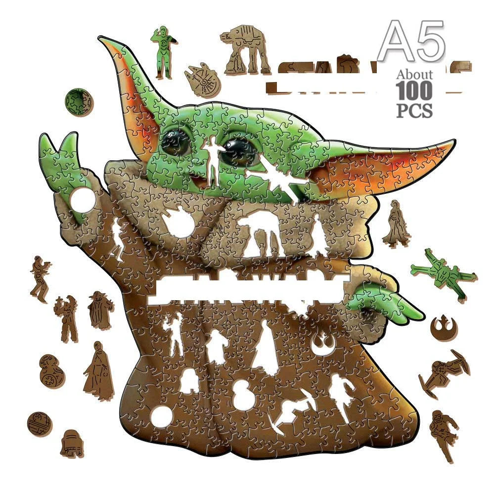 Movie Characters Wooden Puzzle Film Star Wood Jigsaws 2D Magic School Badge Character Jigsaw Toys for Kids