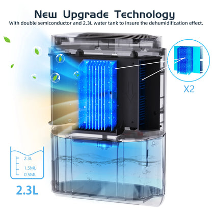 80oz Dehumidifiers for Home Appliances ,Auto Defrost, Ultra Quiet  Touch Control for Home Large Room Bathroom Garage RV Timing.