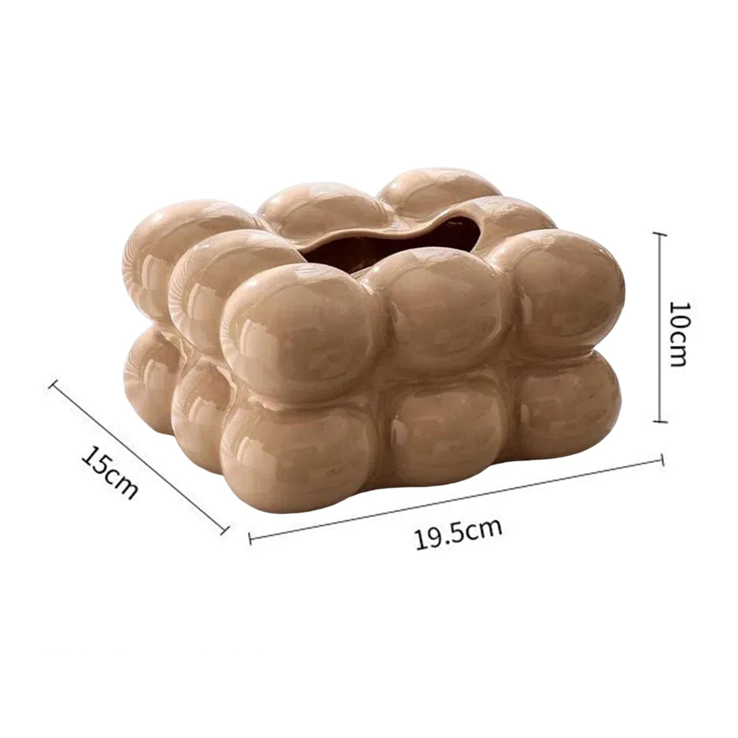 Geometry Tissue Box Cover Decorative Facial Tissue Holder Case Container for Bedroom Tissue Box Covers Rectangular Ceramic