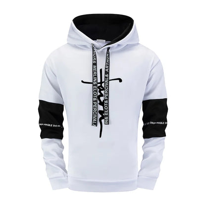 Quality Autumn Winter Simple Mens Tracksuit Casual Sports Hooded Single Sweatshirts And Sweatpant Comfort Outdoor Sports Fitness.