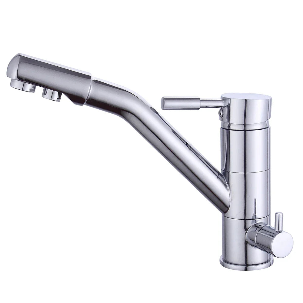3 in 1 Kitchen Water Filter Faucet Three-way System Water Crane Sink Faucet Rotatable Three-way Single Lever Water Filter