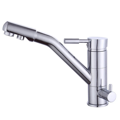 3 in 1 Kitchen Water Filter Faucet Three-way System Water Crane Sink Faucet Rotatable Three-way Single Lever Water Filter